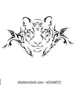 Tiger tribal tattoo