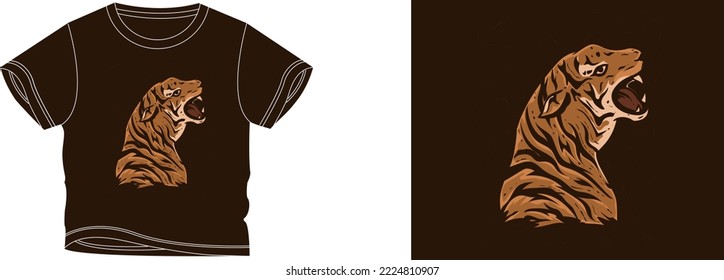 El color de fondo del diseño de las camisetas tigres es negro y el color de las camisetas es un color hermoso negro y hermoso diseño