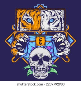 Un tigre con una personalidad de dos lados.