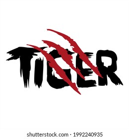 tiger Typograph text For Printing T Shirts, Banner, Poster and More