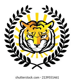 Tiger university school emblem logo
