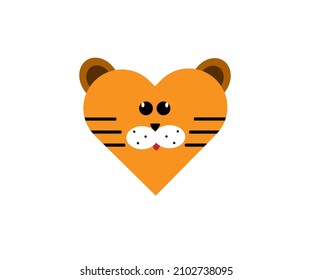 Tiger. Valentine's Day. Love. Heart.