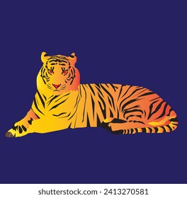 tiger vector art,tiger vector fine art