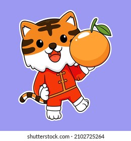 Tiger vector chinese new year 2022