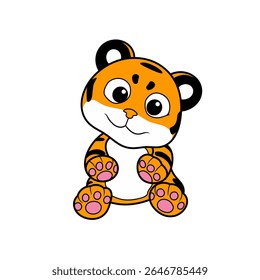 tiger vector with cute and attractive appearance