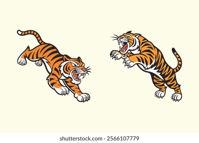 A tiger vector is a digital illustration of a tiger created using vector graphics, featuring bold lines, stylized shapes, and scalable design