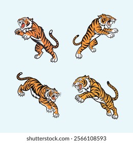 A tiger vector is a digital illustration of a tiger created using vector graphics, featuring bold lines, stylized shapes, and scalable design.
