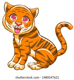 Tiger vector graphic clipart design