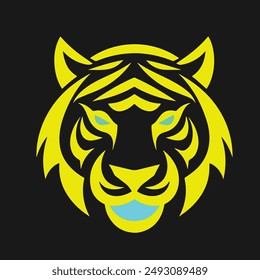 Tiger Vector Head, Symbol, logo outline