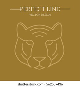 tiger vector icon,  isolated vector illustration