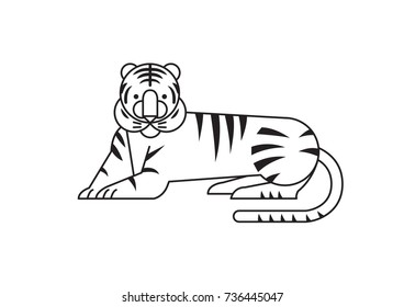 tiger vector icon logo