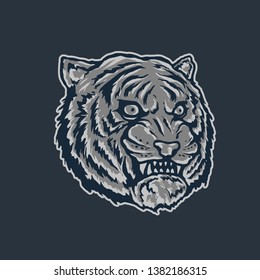 tiger vector illustration. it can be used as logo and clothing design.