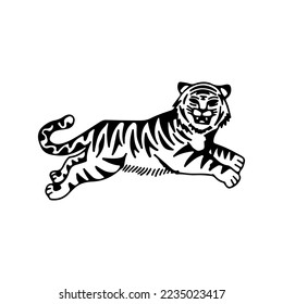 tiger vector illustration with concept