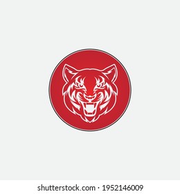 Logo-Vorlage für Tiger-Vektorgrafik-Design