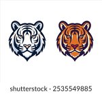 Tiger Vector Illustration, Tiger Logo, Decorative Tigers Clip Art Logo, Mascot Tiger Illustration design, Tiger Head Vector Image.