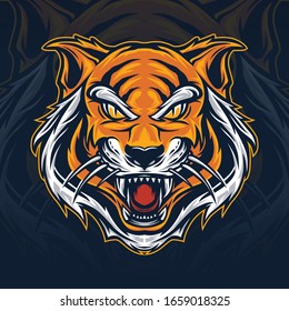 tiger vector illustration for logo mascot