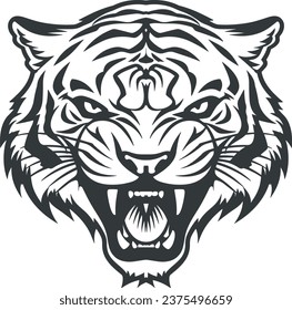 tiger vector illustration for logos, tattoos, stickers, t-shirt designs, hats