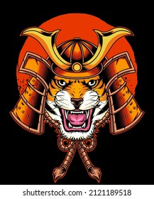 Tiger Vector Illustration On Separate Background