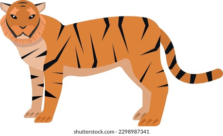 tiger Vector illustration on a transparent background. Premium quality symbols.  Icons for concept and graphic design.
