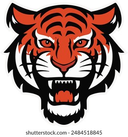Tiger vector illustration with white background