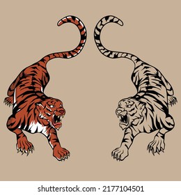 tiger vector illustrations specially made for branding needs and much more