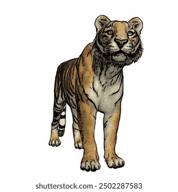 Tiger vector ilustration design isolated, this picture is animal ilustration vector panthera Tigris