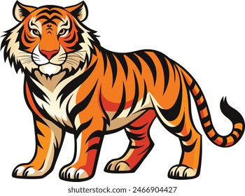 Una ilustración de Imagen de Vector de tigre