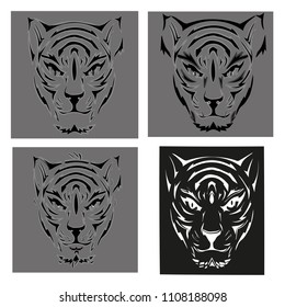  tiger vector image, original design set
