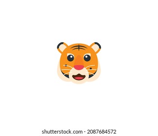 Tiger vector isolated icon. Emoji illustration. Tiger vector emoticon