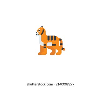 Tiger vector isolated icon. Tiger emoji illustration.