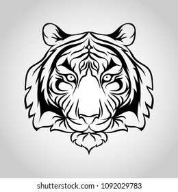 Tiger vector logo icon illustration