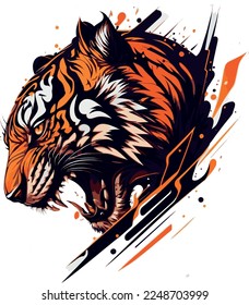 Tiger Vector logo Sports team