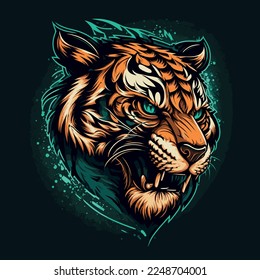 Tiger Vector logo Sports team