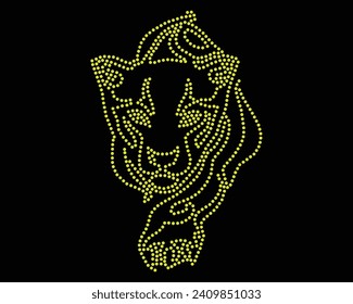 Tiger Vector Rhinestone t-shirt design