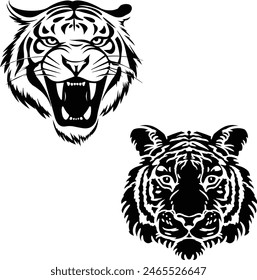 Tiger vector Roaring tiger illustration