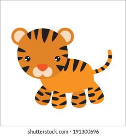 Tiger vector safari illustration