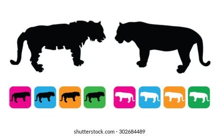 Tiger vector silhouette