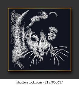Tiger-Vektorgrafik, Schreib-Kunst