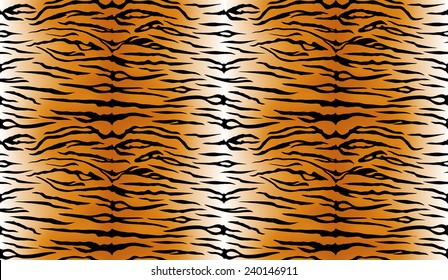 Tiger Vector Skin Orange Pattern Print