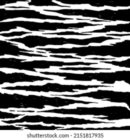 Tiger vector stripes seamless pattern. Symbol of the year 2022. Animal tiger skin. Wrapping paper, fashion fabrics, prints.