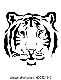 tiger, vector, wild, animal, tiger head vector, illustration, hand drawn
