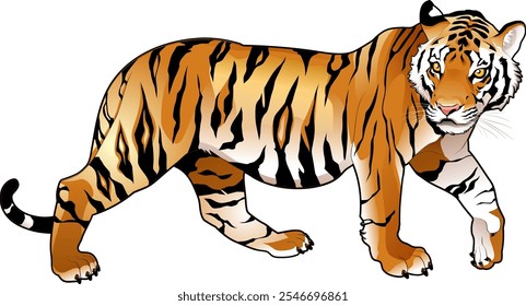 Ilustração de design de arte de vetores de tigre