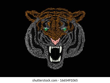 Tiger Visual Vector Illustration Background