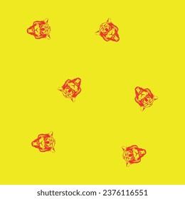 fondo de pantalla de tigre con colores rojos delante del fondo