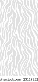 Tiger white gray seamless pattern. Vector animal skin print. Fashion stylish silver organic texture. 