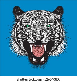 tiger white vector