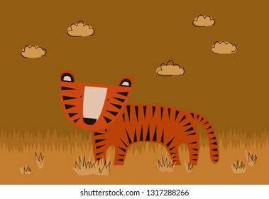 Tiger in wildlife