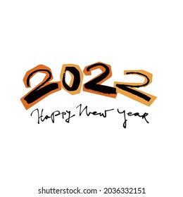 Año tigre 2022 en acuarela.