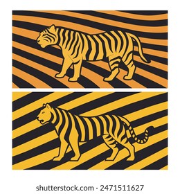 Tigers Flat Illustration of a tiger mascot