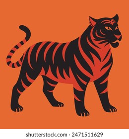 Tigers Flat Illustration of a tiger mascot
